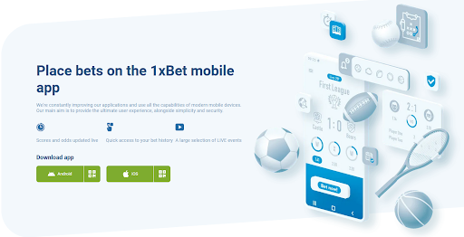 Live Betting App 1xBet Mobile for Pakistan